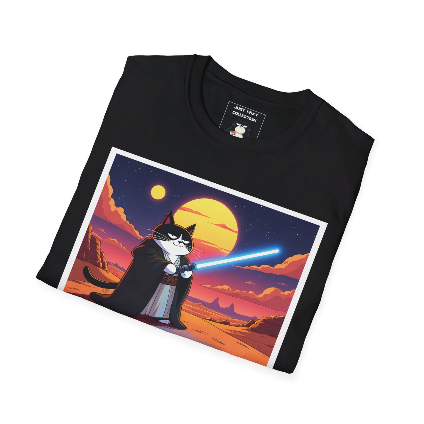 Faxy the Jedi T-Shirt – May the Paws Be With You! 🌌✨