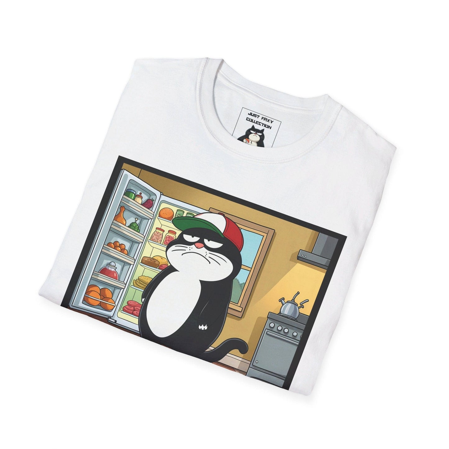 Just Faxy "Fridge Raider" Tee – For the Snack-Loving Cat in Your Life 🧢🐱
