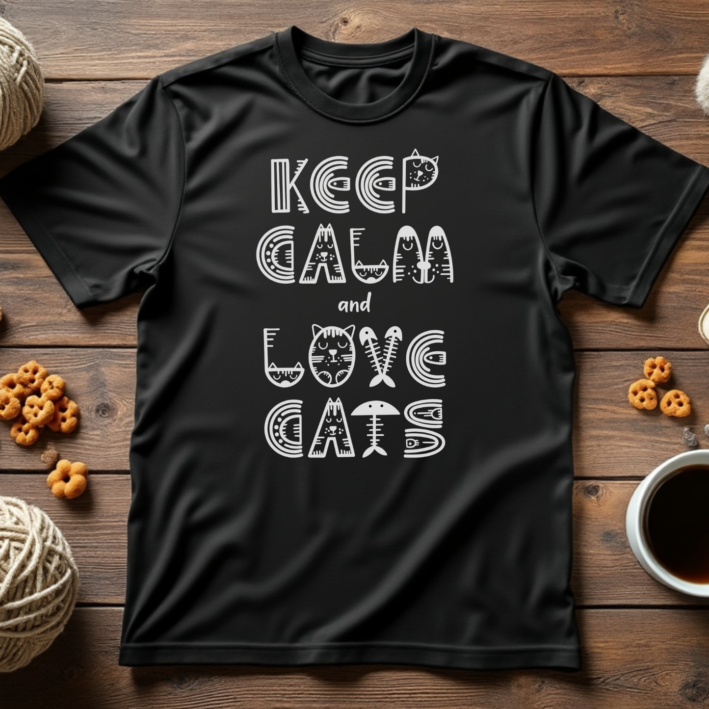 Keep Calm and Love Cats Unisex Tee