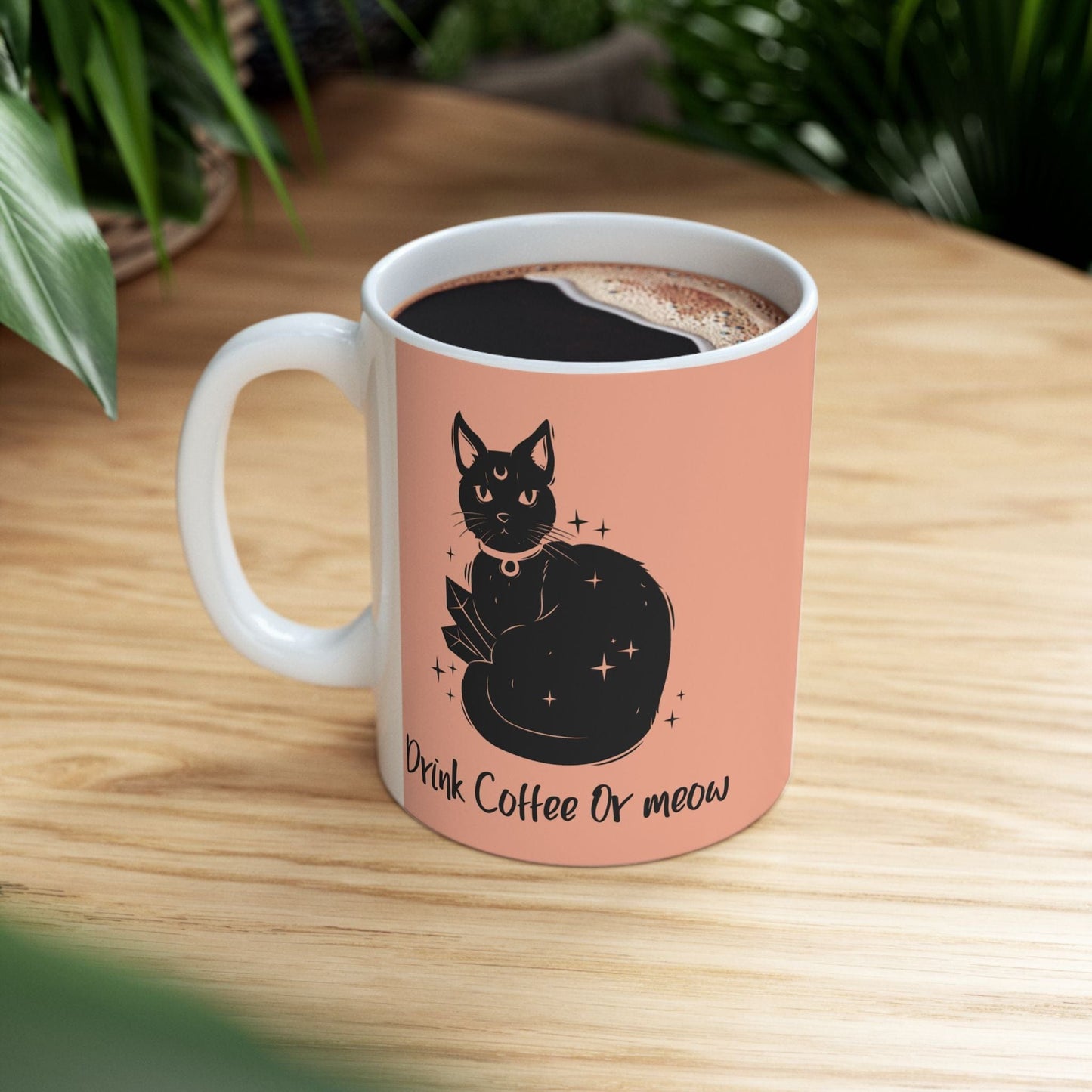 Purrfect Brew "Drink Coffee or Meow 100% Witch'' Mug (11oz, 15oz)