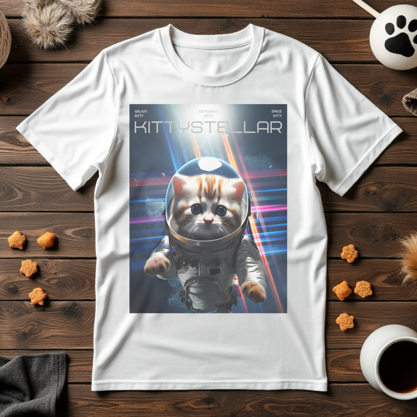 Kittystellar Space Adventure Unisex Tee