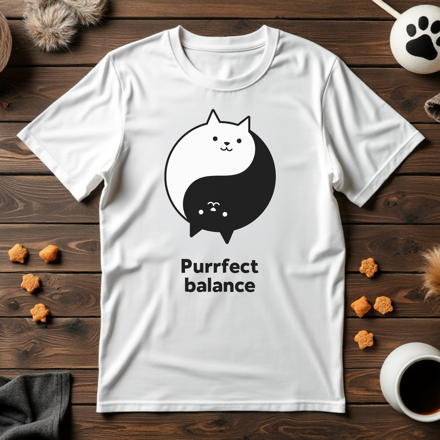 Yin Yang Cat Tee
