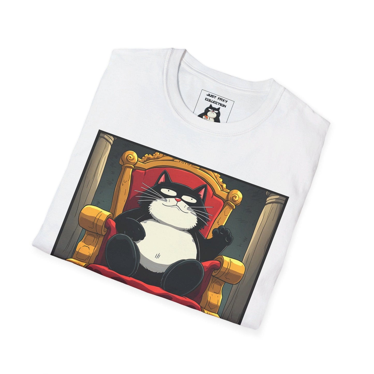 Just Faxy "King of the Throne" Tee – Rule Your Realm Like Faxy 👑🐱