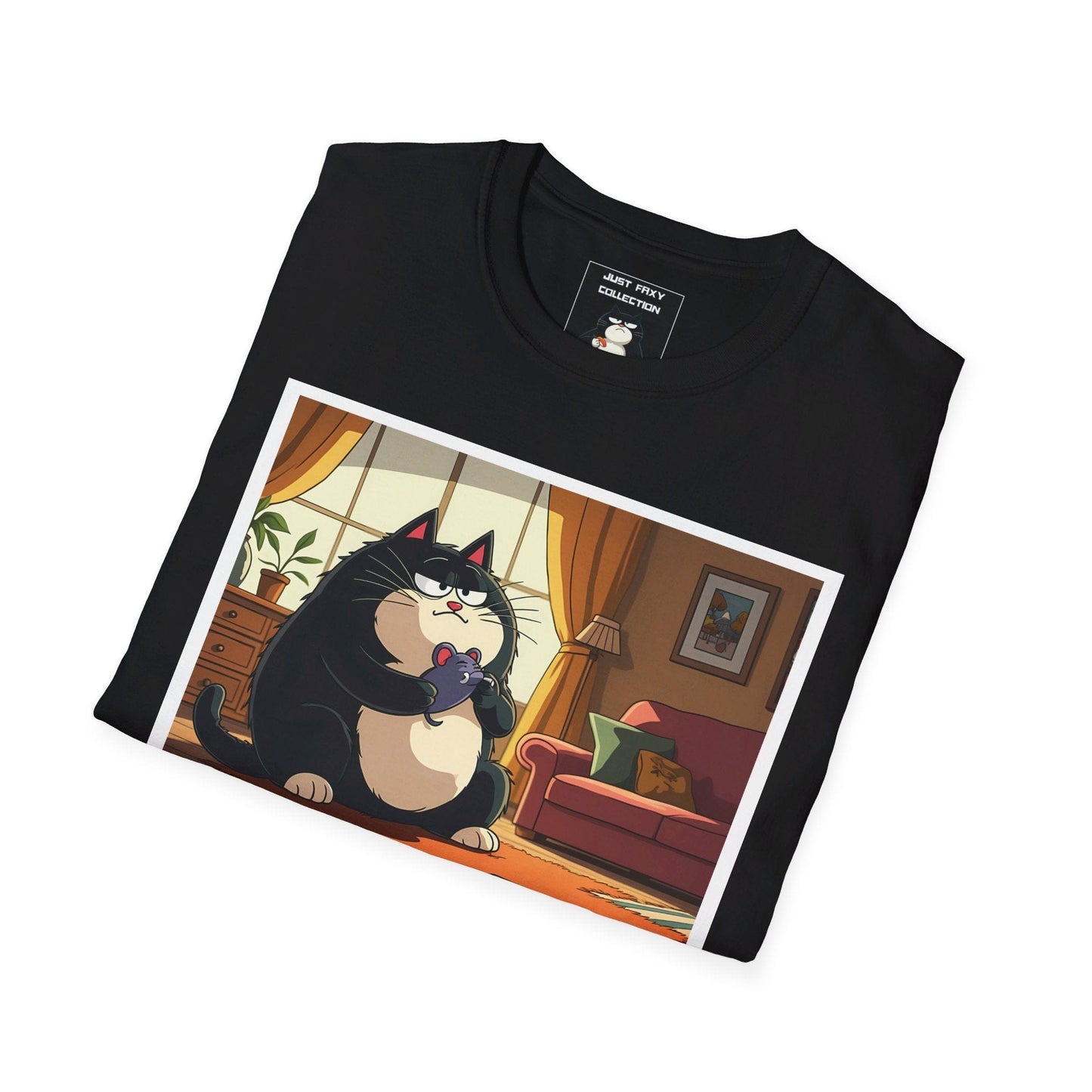 Faxy's "Serious Snuggle" Tee – Purrfectly Pensive Moments 🐾🧸