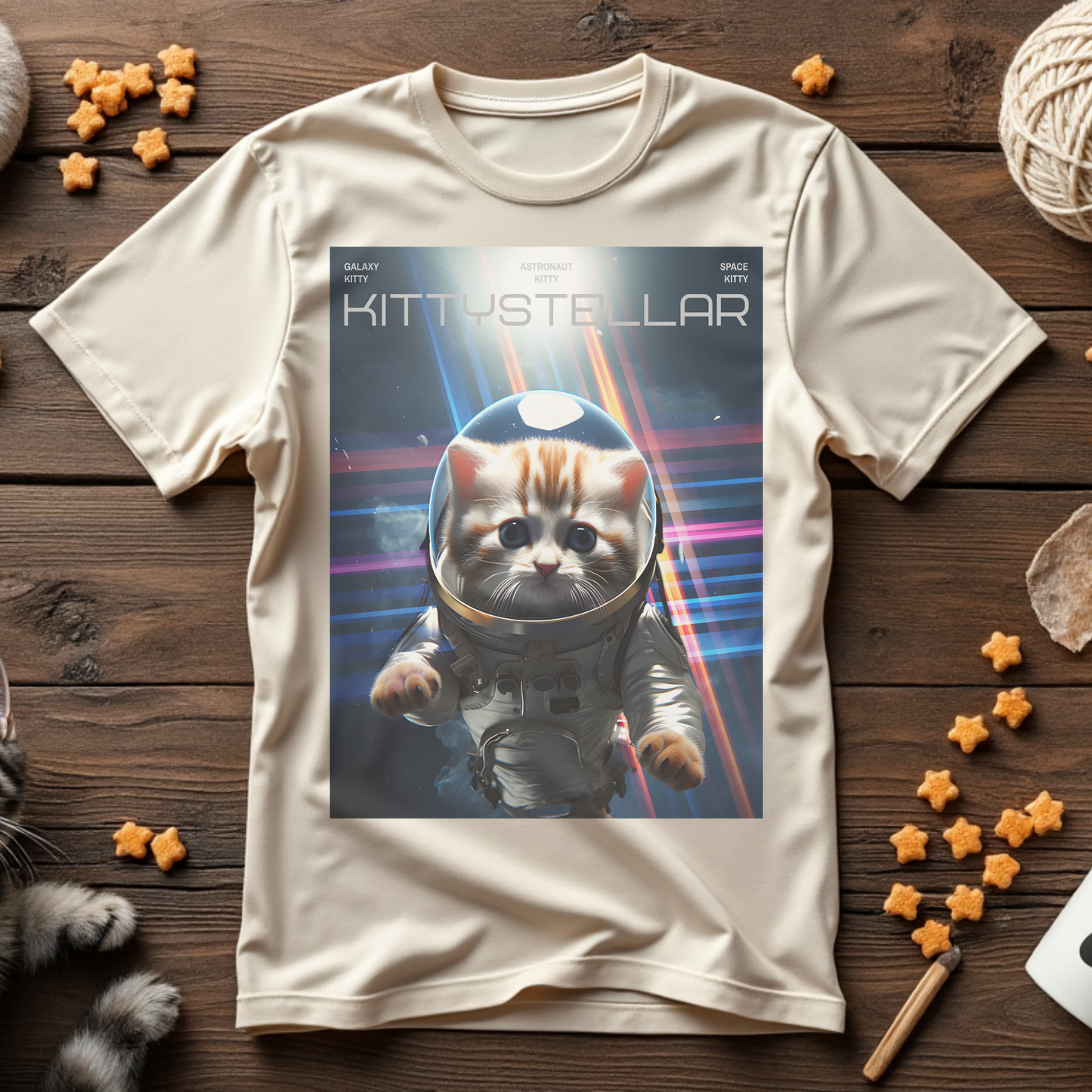 Kittystellar Space Adventure Unisex Tee