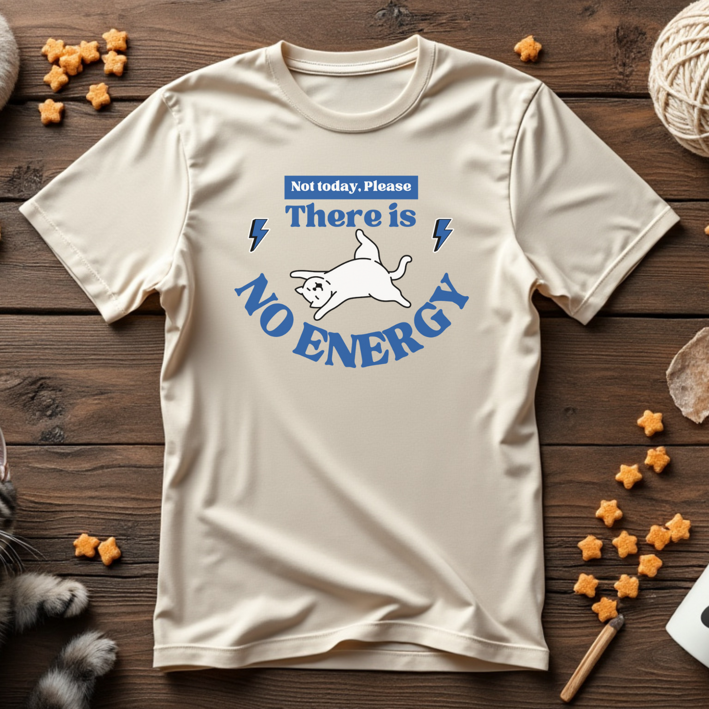 No Energy Cat Tee