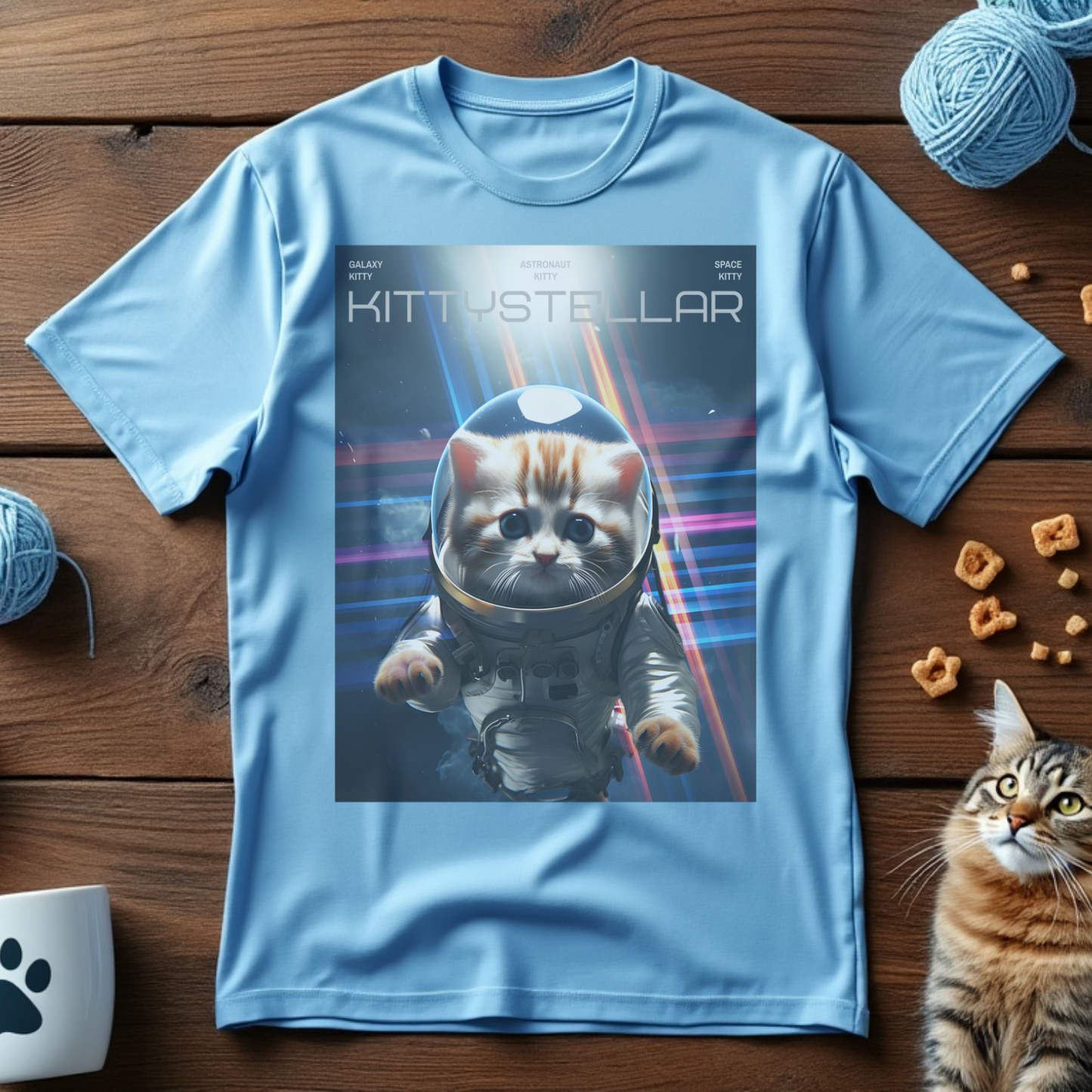 Kittystellar Space Adventure Unisex Tee