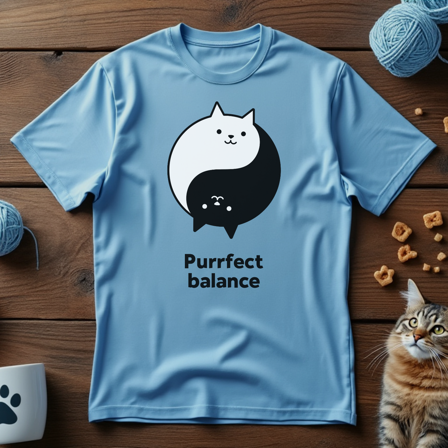 Yin Yang Cat Tee