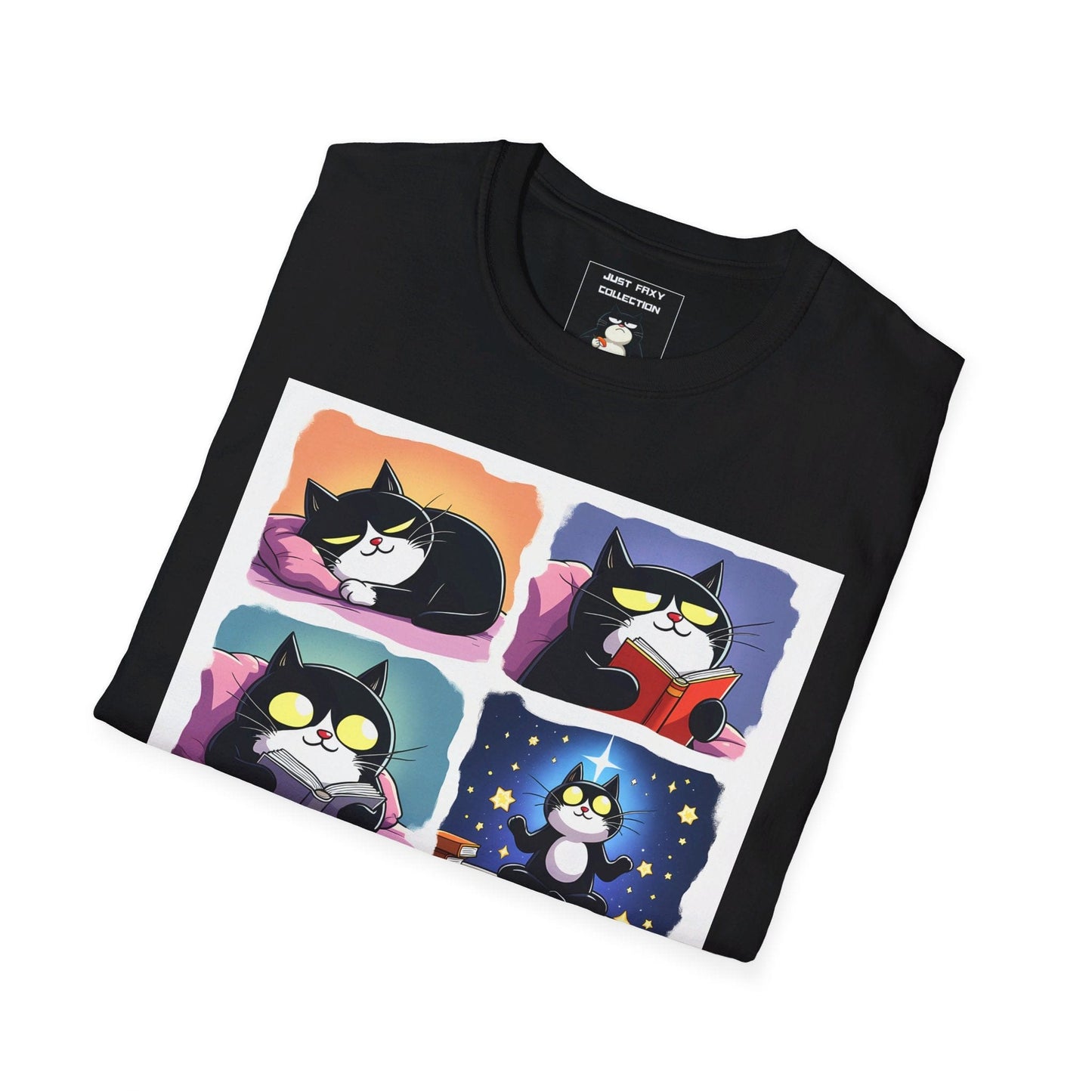 Just Faxy Zen Master Tee – Faxy’s Guide to Purr-fect Calm! 🧘♂️📚