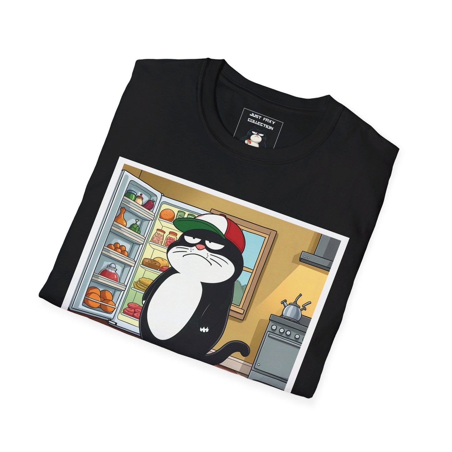 Just Faxy "Fridge Raider" Tee – For the Snack-Loving Cat in Your Life 🧢🐱
