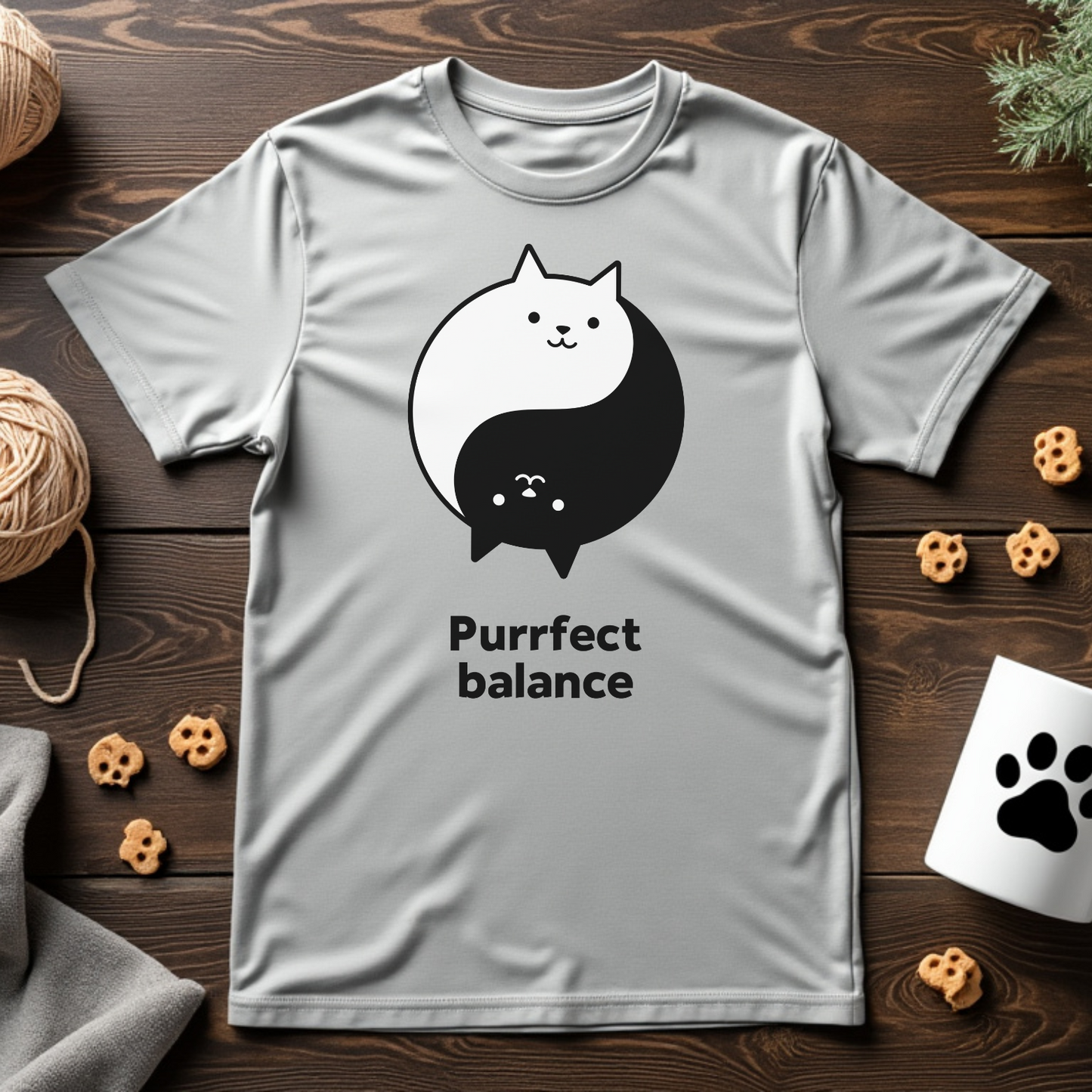 Yin Yang Cat Tee