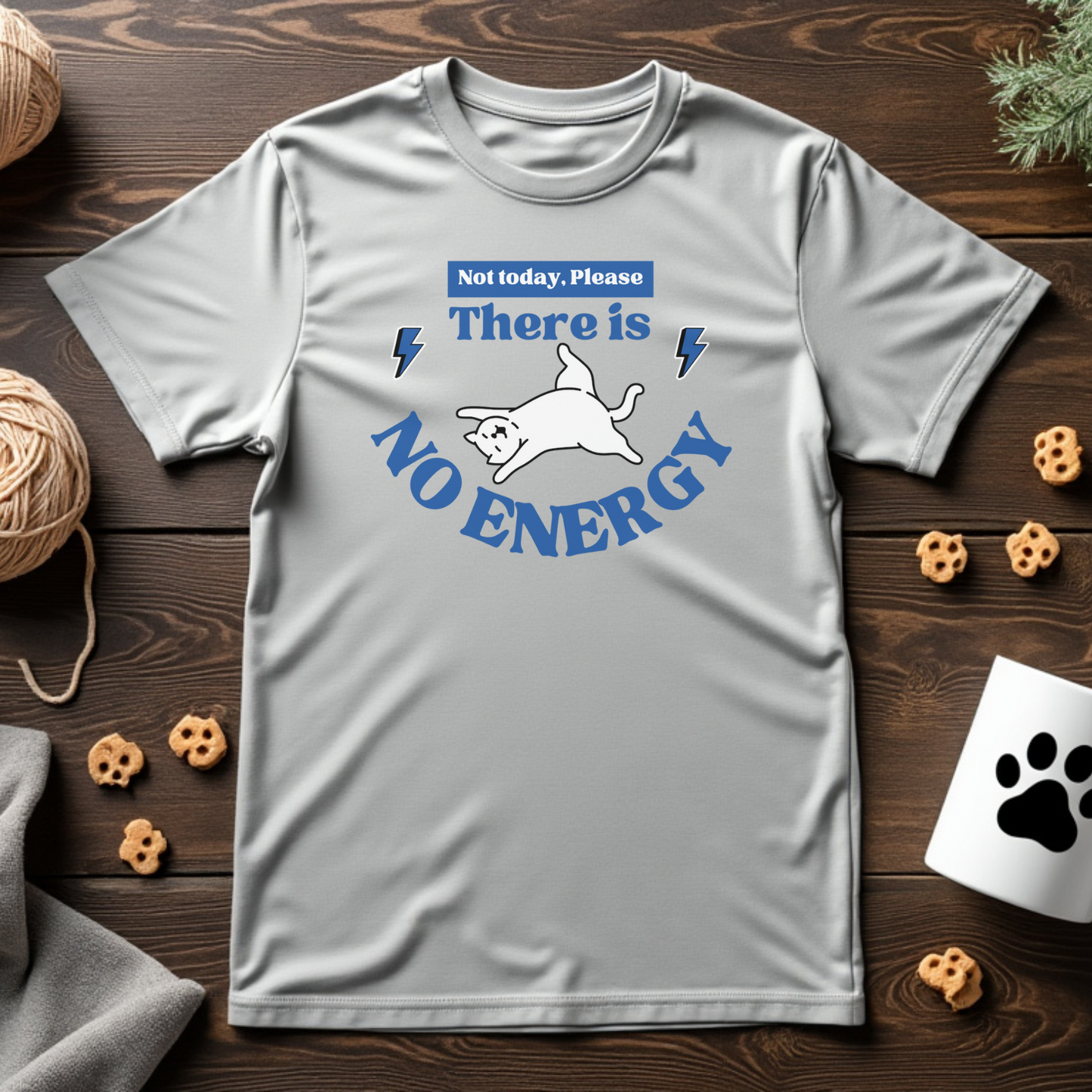 No Energy Cat Tee