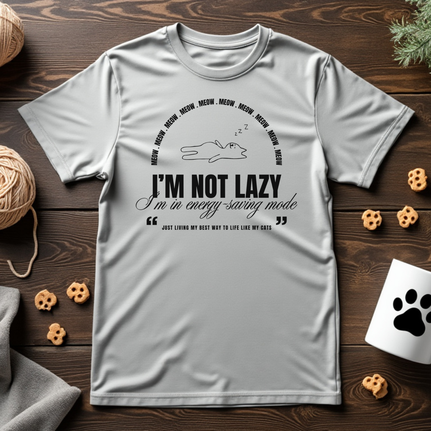 Energy Saving Mode Cat Tee