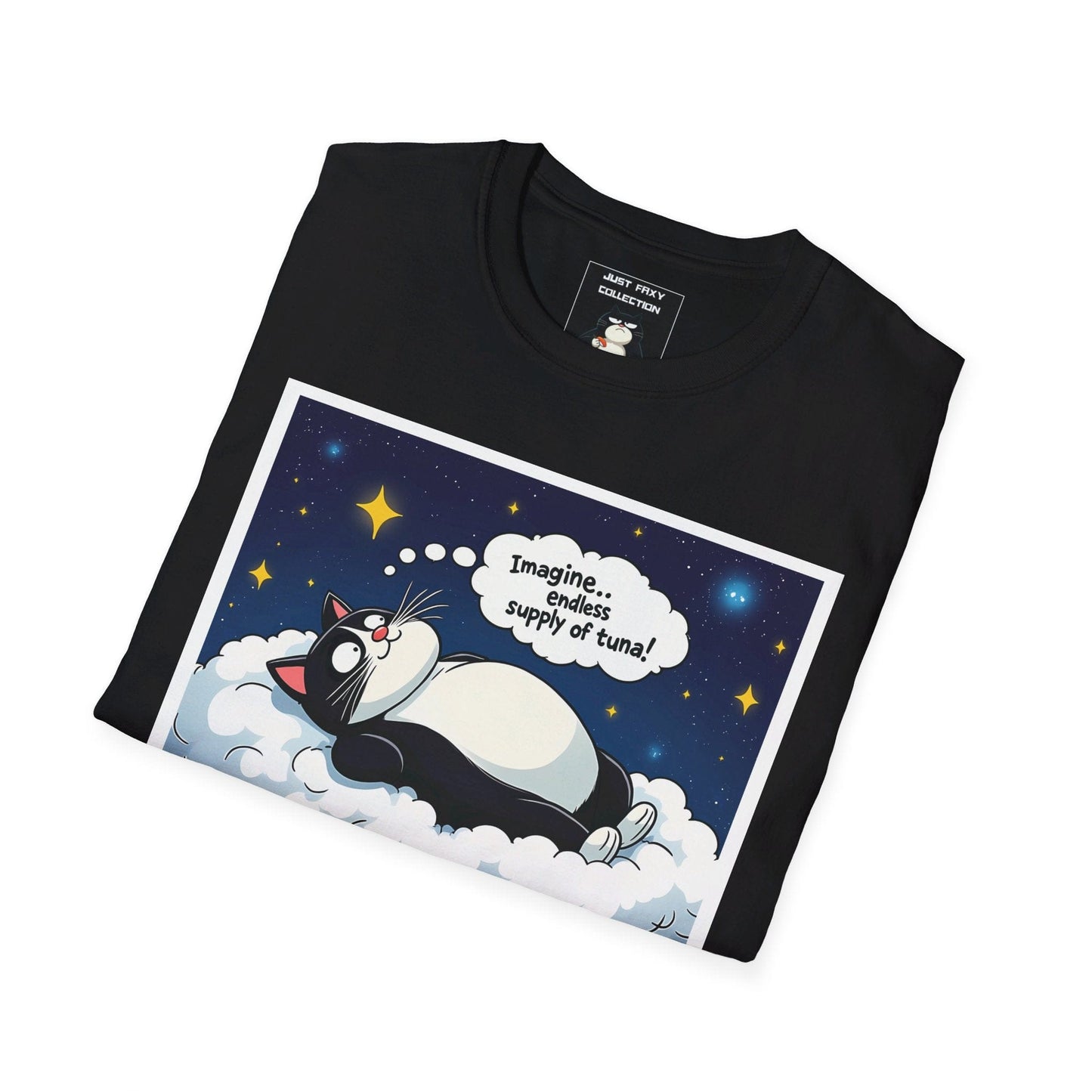 Just Faxy "Tuna Dreams" Tee – For the Cat Who Dreams Big 💤🐟