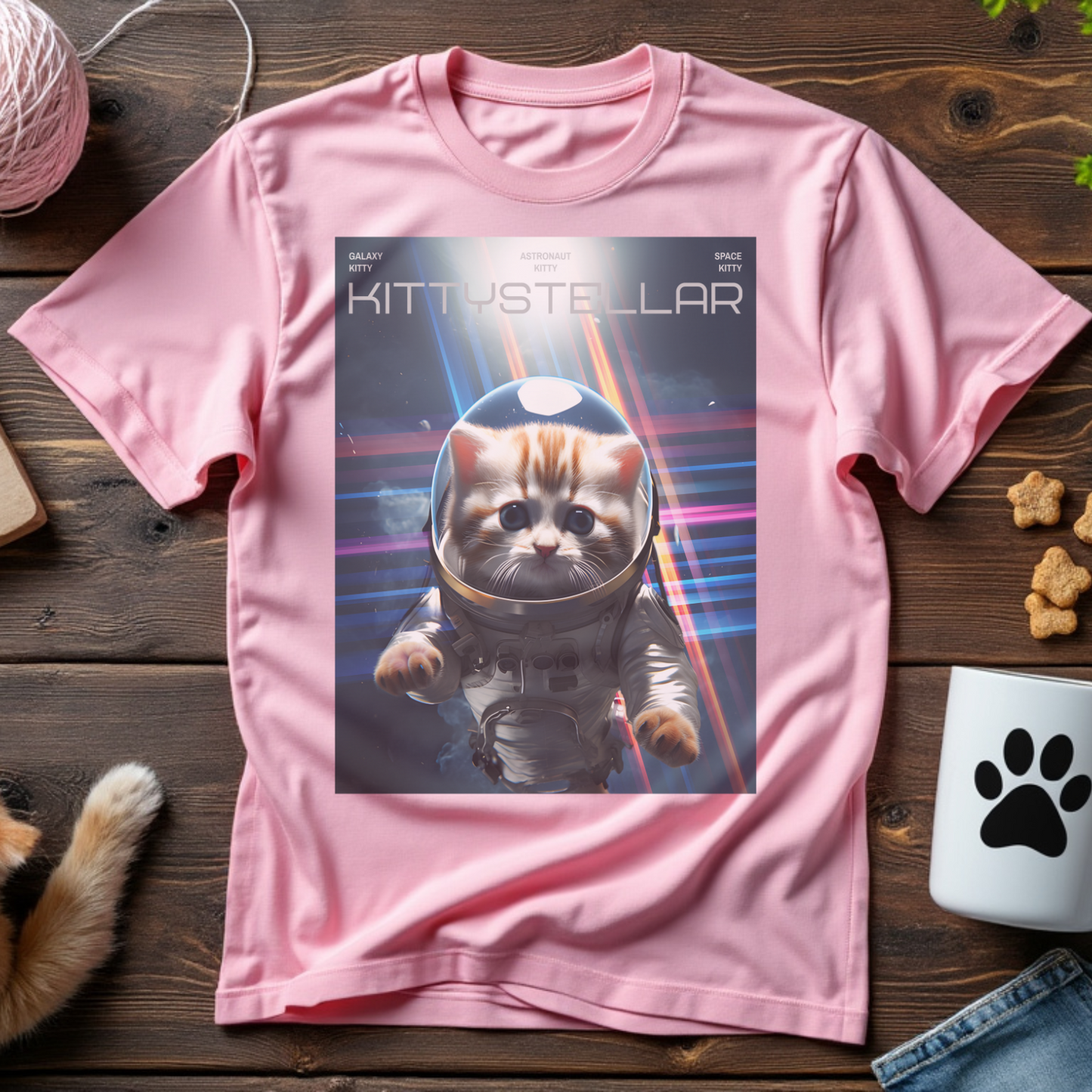 Kittystellar Space Adventure Unisex Tee