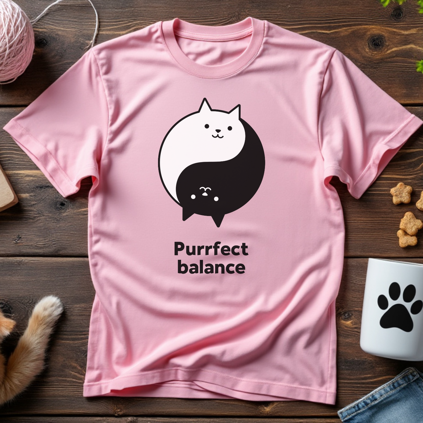 Yin Yang Cat Tee