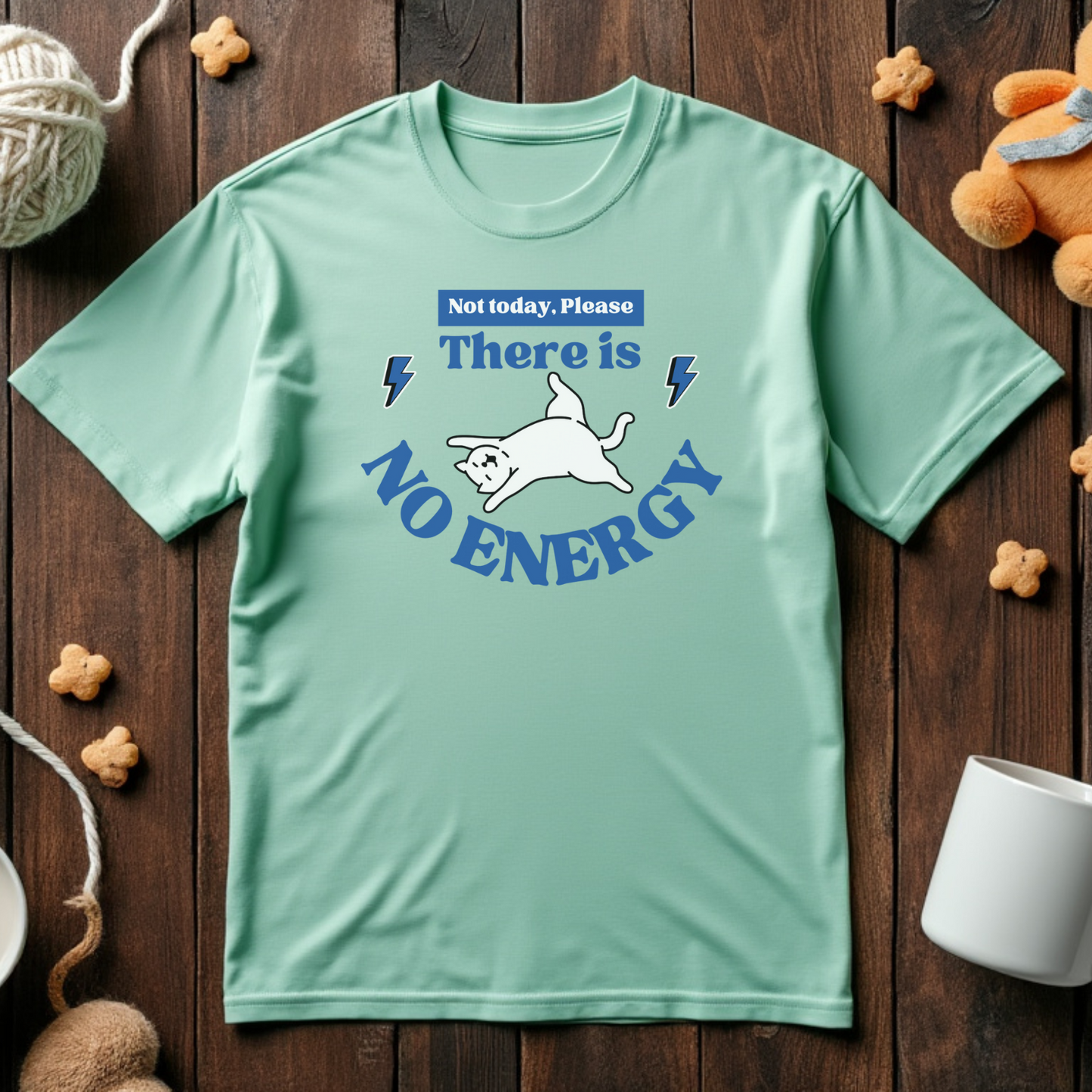 No Energy Cat Tee