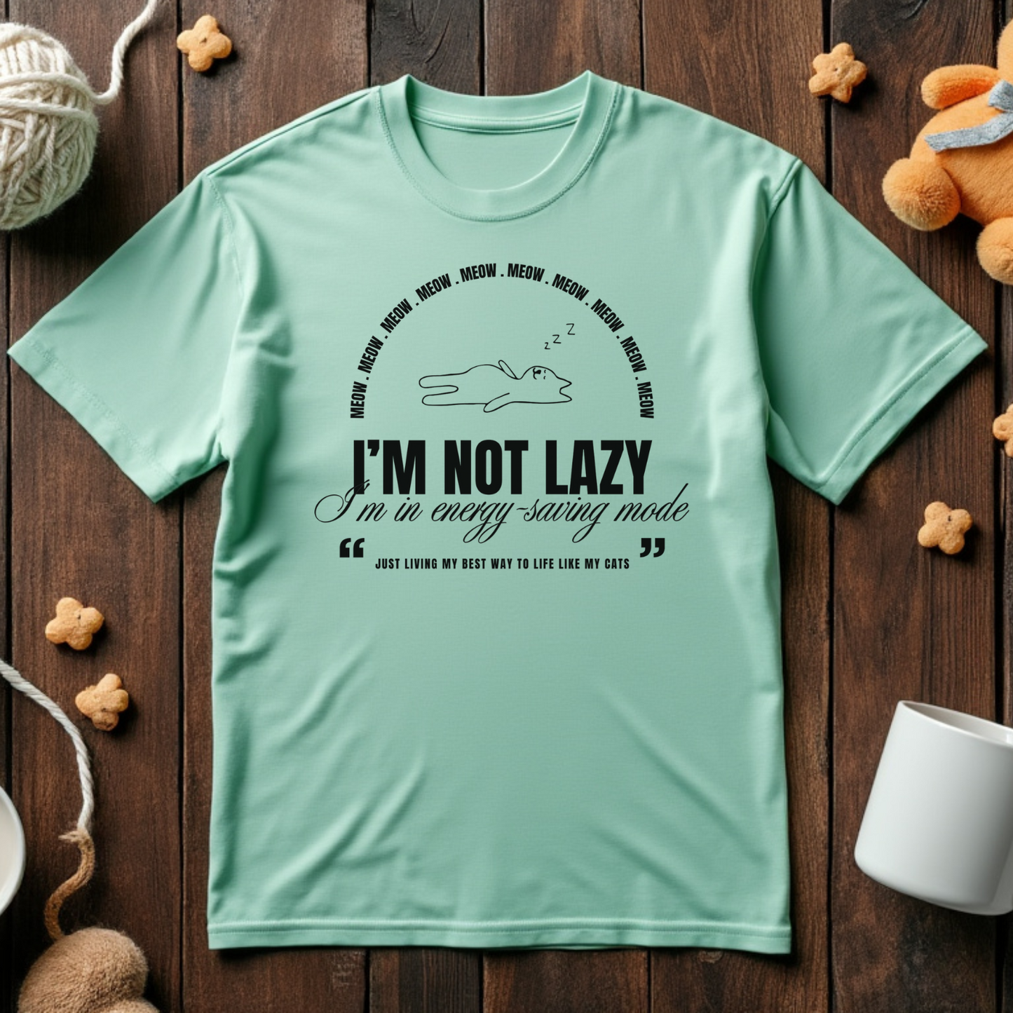 Energy Saving Mode Cat Tee