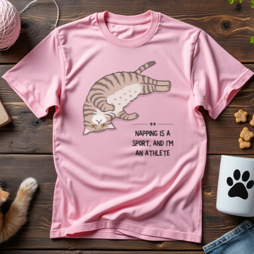 Napping Athlete Cat Unisex Tee