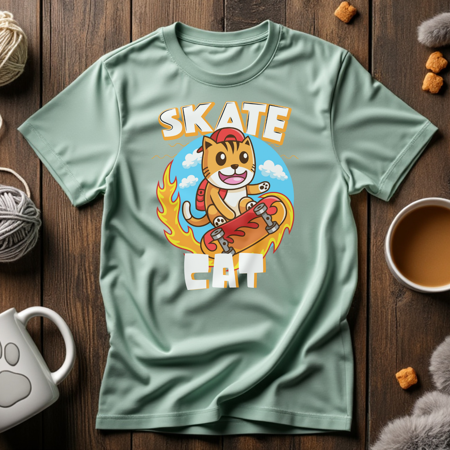 Skate Cat Unisex Tee
