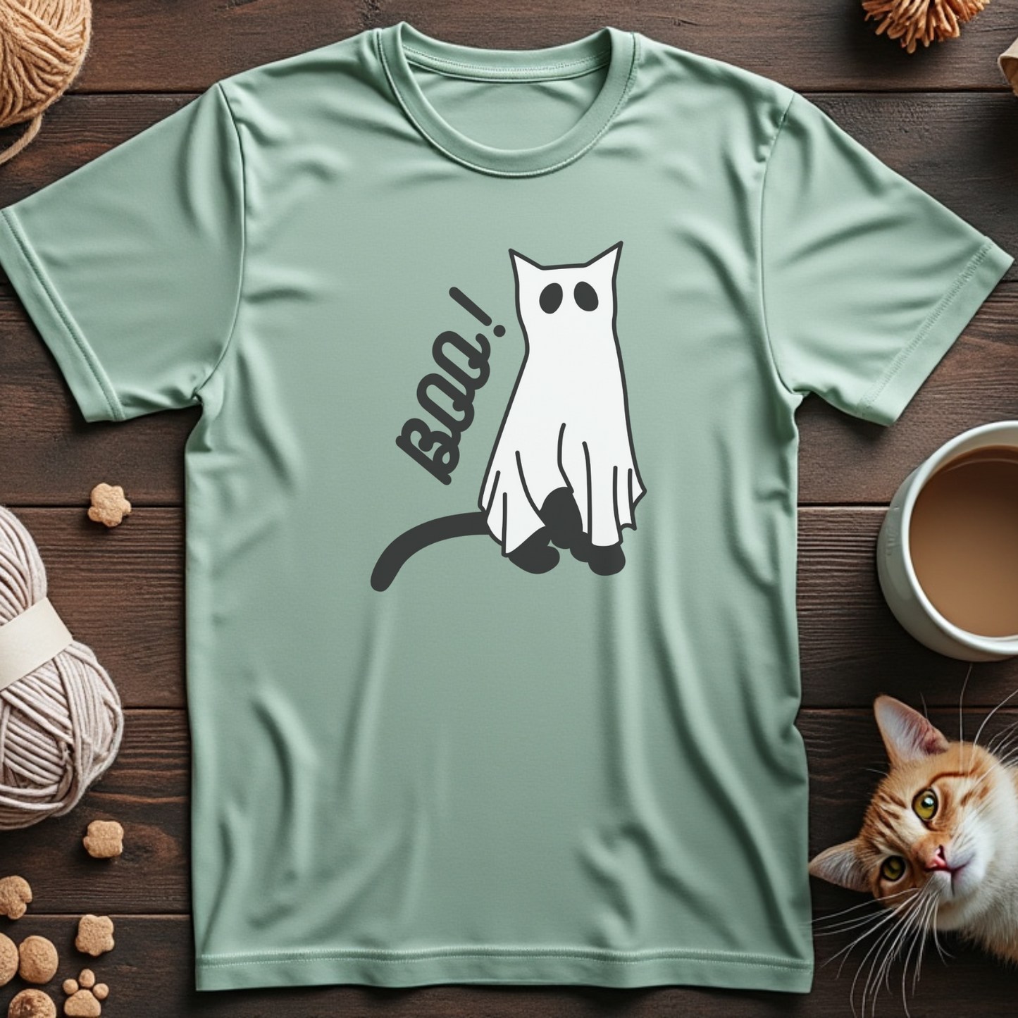 Ghost Cat Unisex Tee