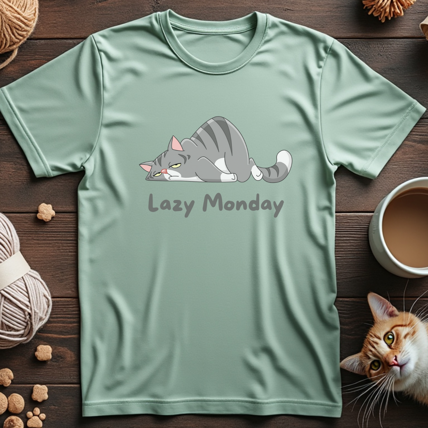 Lazy Monday Cat Unisex Tee
