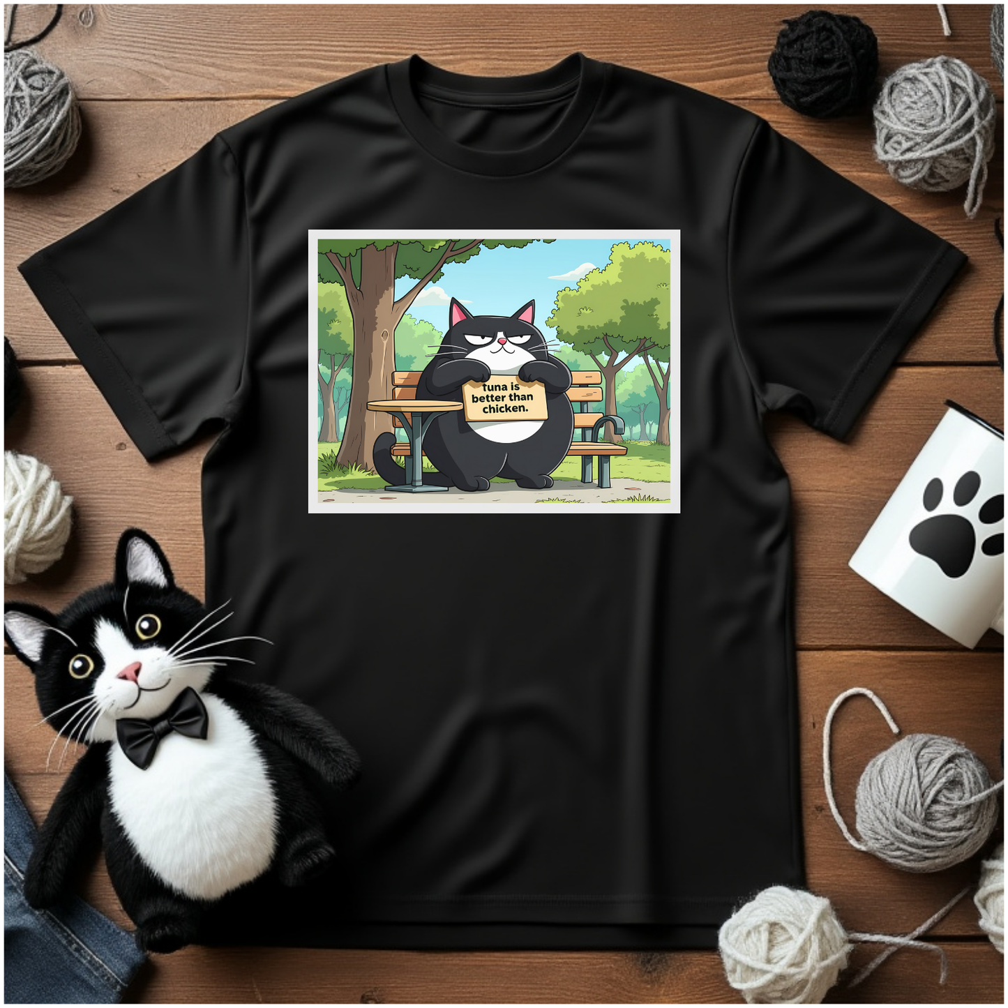 Just Faxy "Tuna is Better" Tee – For the Discerning Palate of Felines Everywhere 🍣🐱