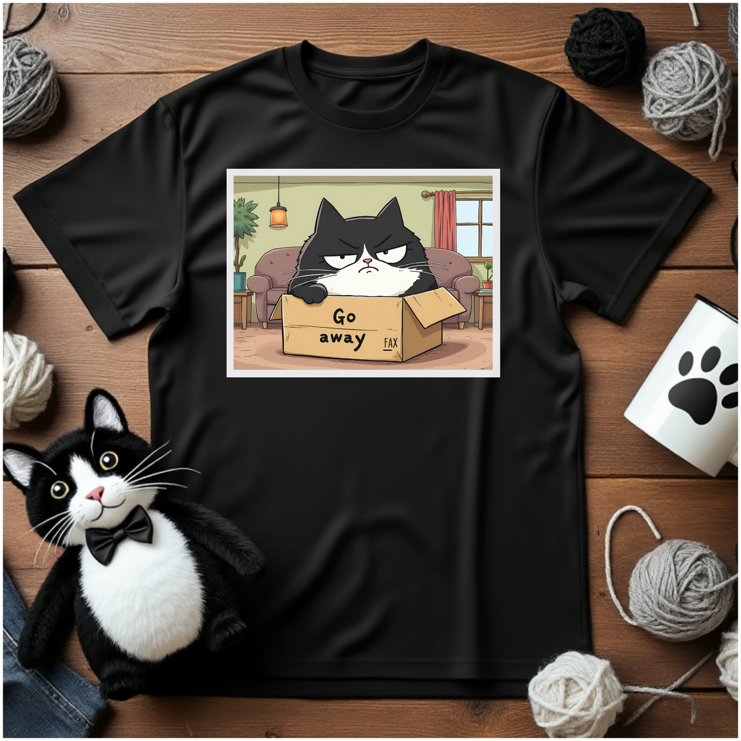 Just Faxy "Anti-Social Box" Tee – For When 'No' is Your Default Mode 😾📦