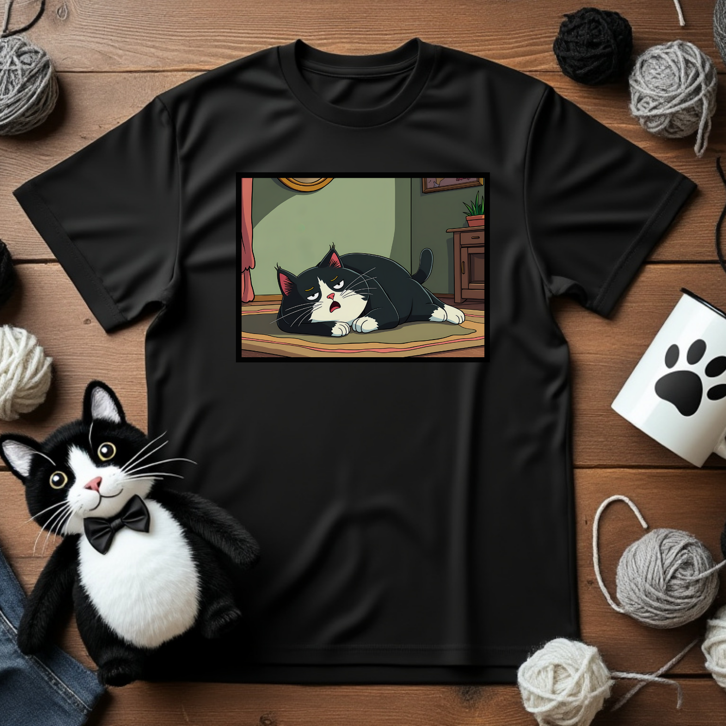 Just Faxy Can't Even Tee – The Ultimate Cat Lover's Mood Shirt 💤
