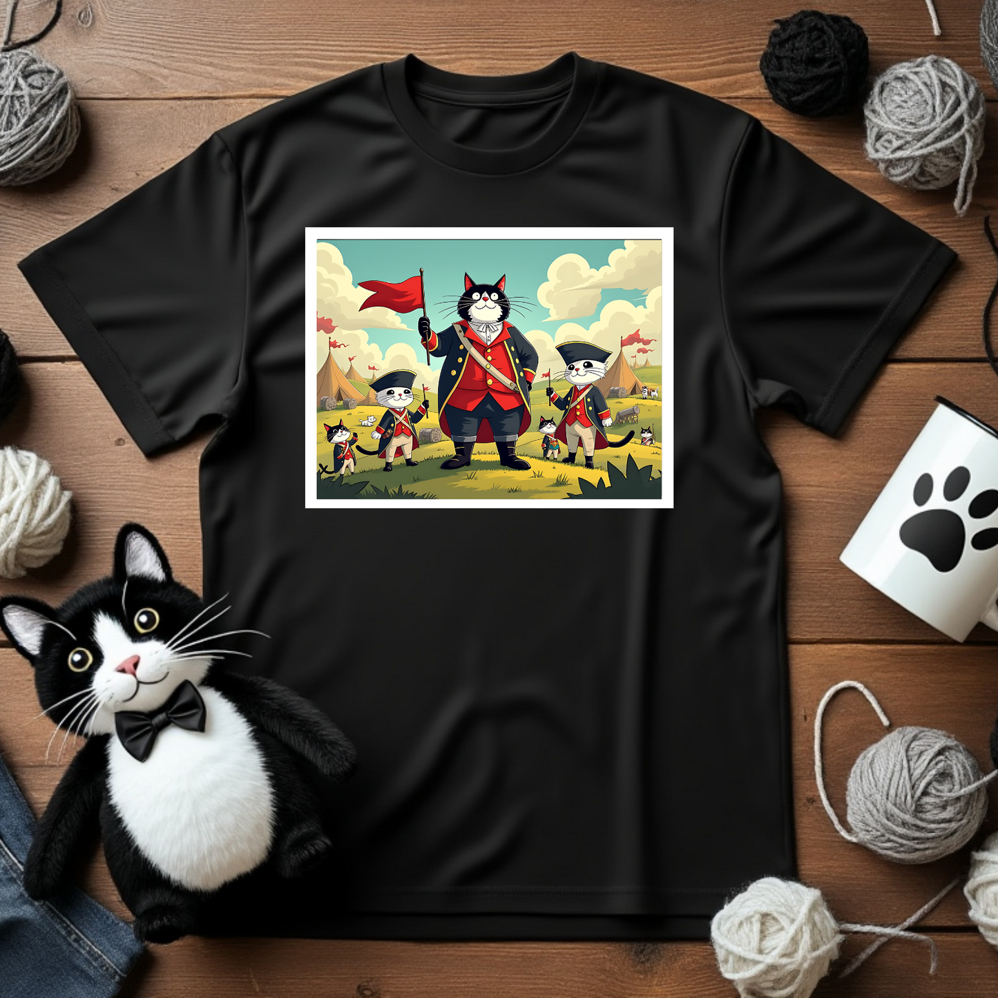 Faxy "Paws of Liberty" Tee – Leading the Feline Revolution! 🐱🗽