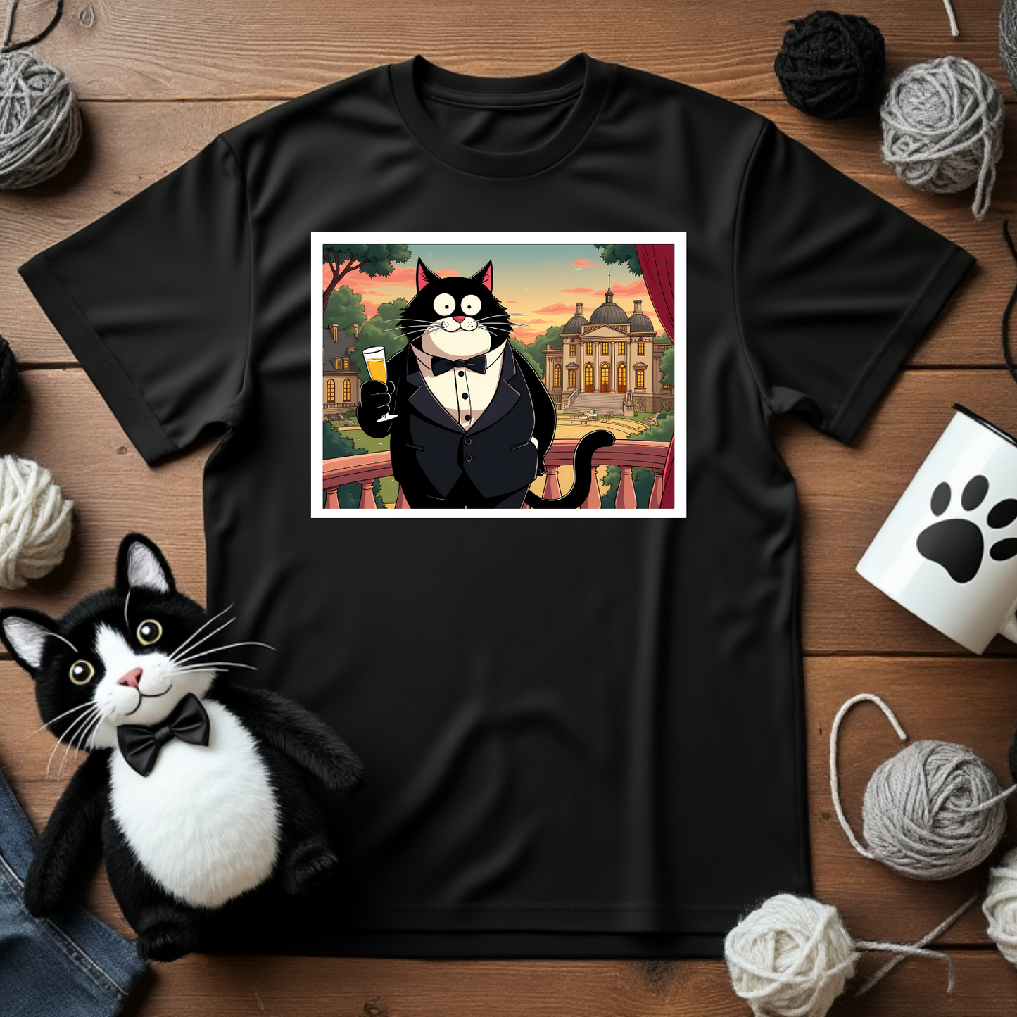Faxy "Paw-scar Night" Tee – The Cat's Meow of Elegance 🏆✨