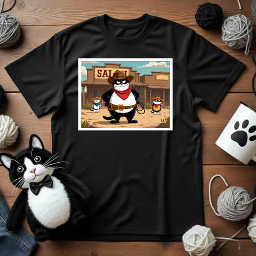 Faxy "Wild West Whiskers" Tee – Yeehaw with Purr-sonality! 🤠🐾