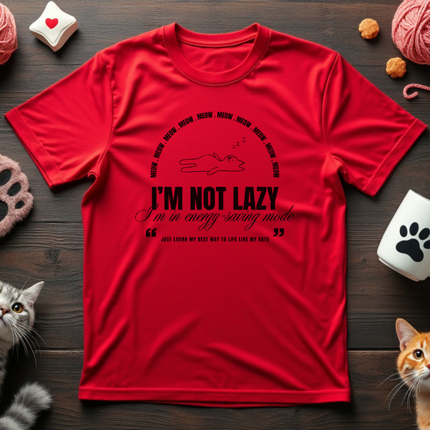 Energy Saving Mode Cat Tee