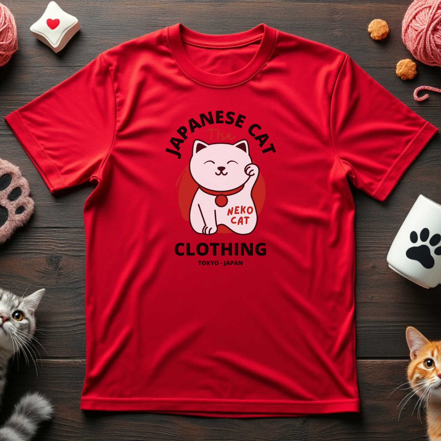 Japanese Cat The Neko Clothing Tee