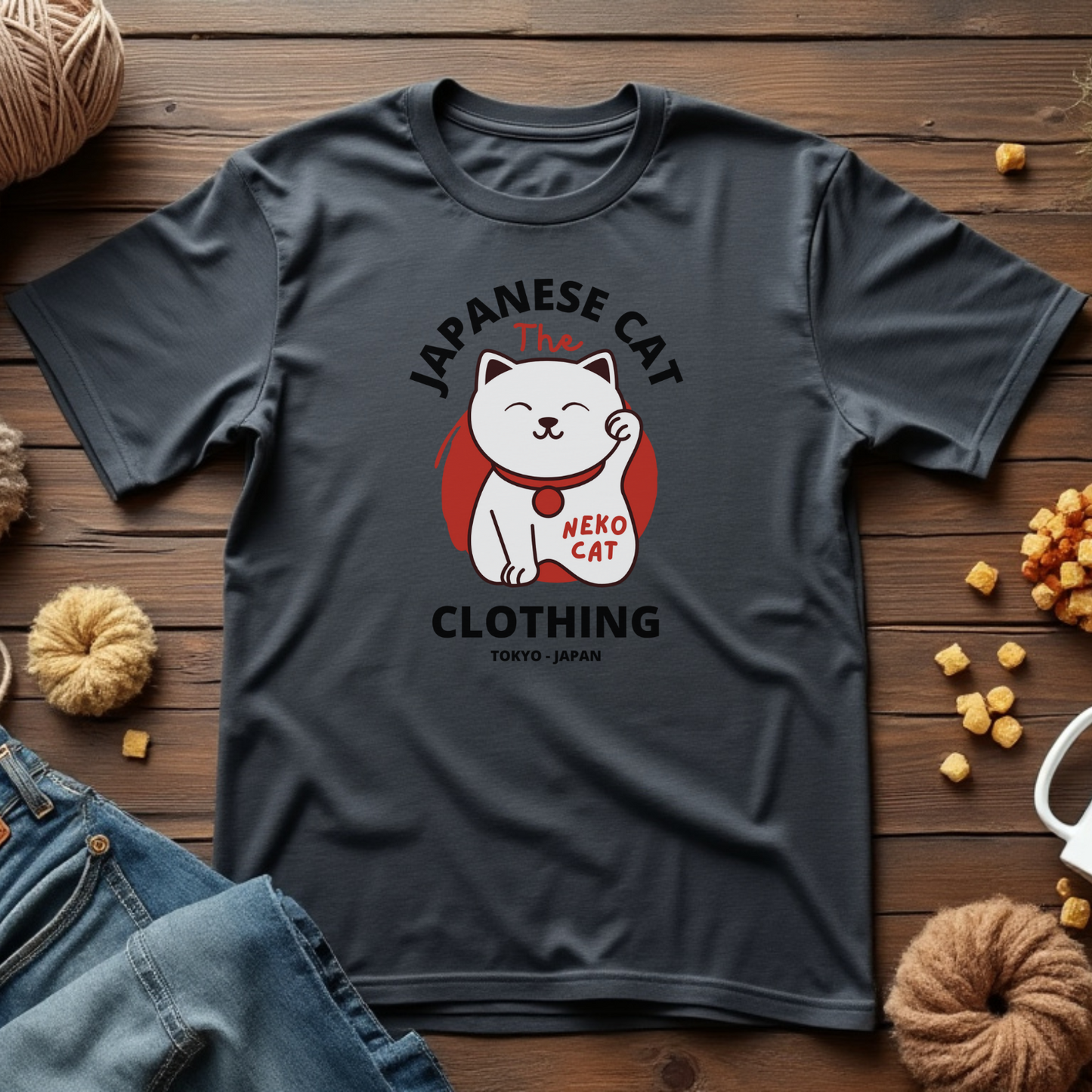 Japanese Cat The Neko Clothing Tee
