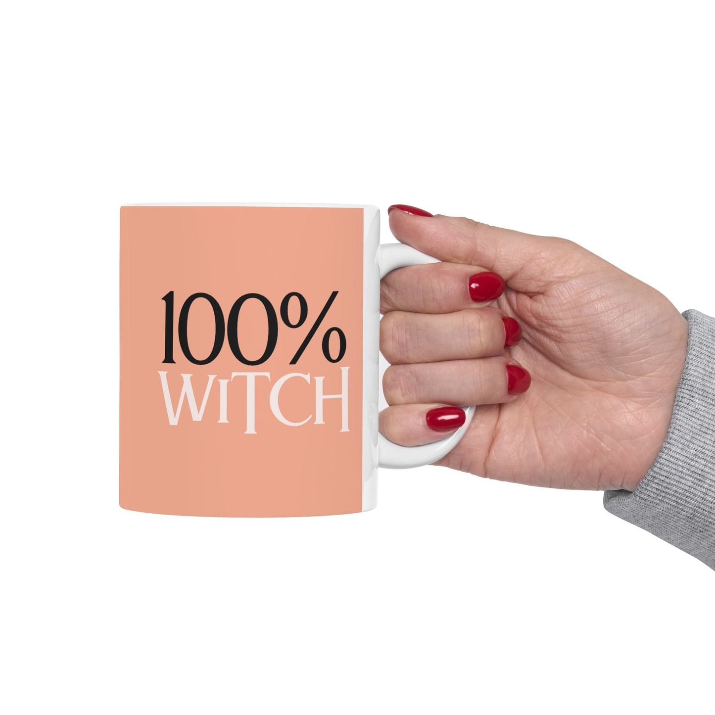Purrfect Brew "Drink Coffee or Meow 100% Witch'' Mug (11oz, 15oz)