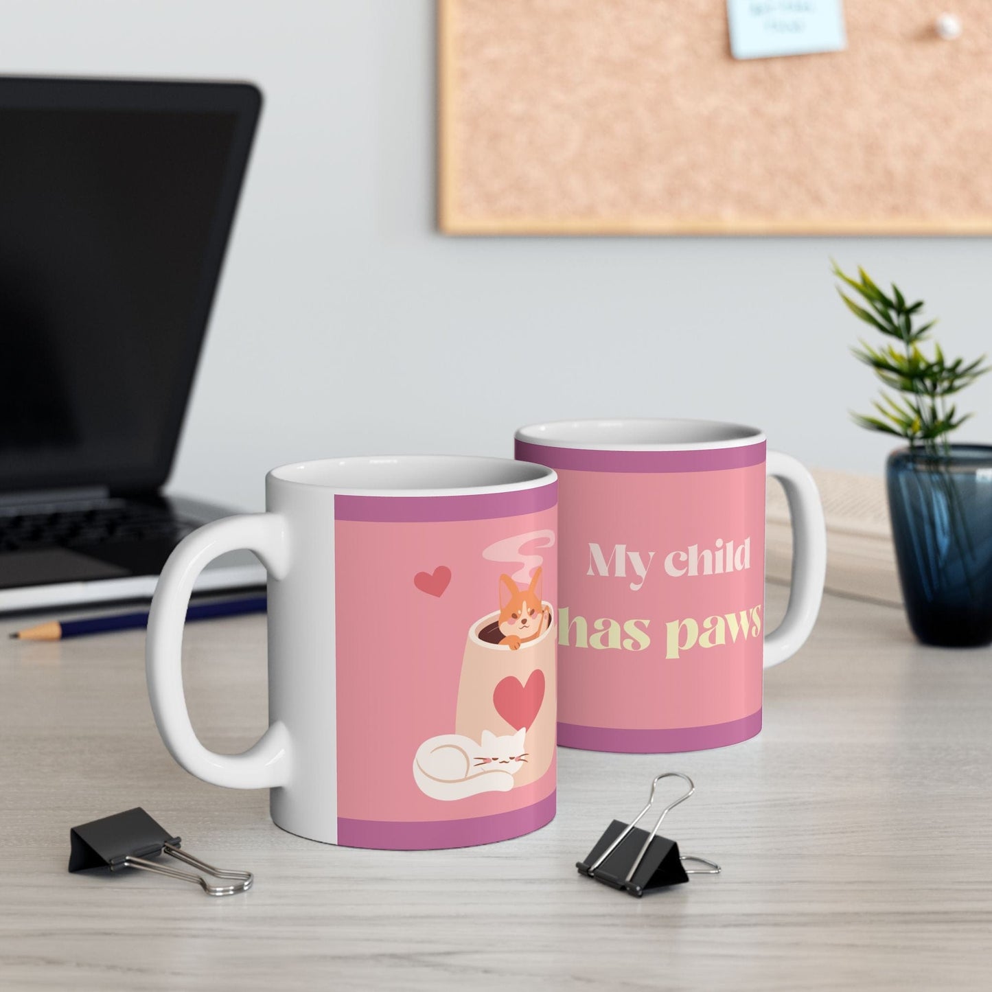 Purrfect Brew "My Child Has Paws" Mug (11oz, 15oz)