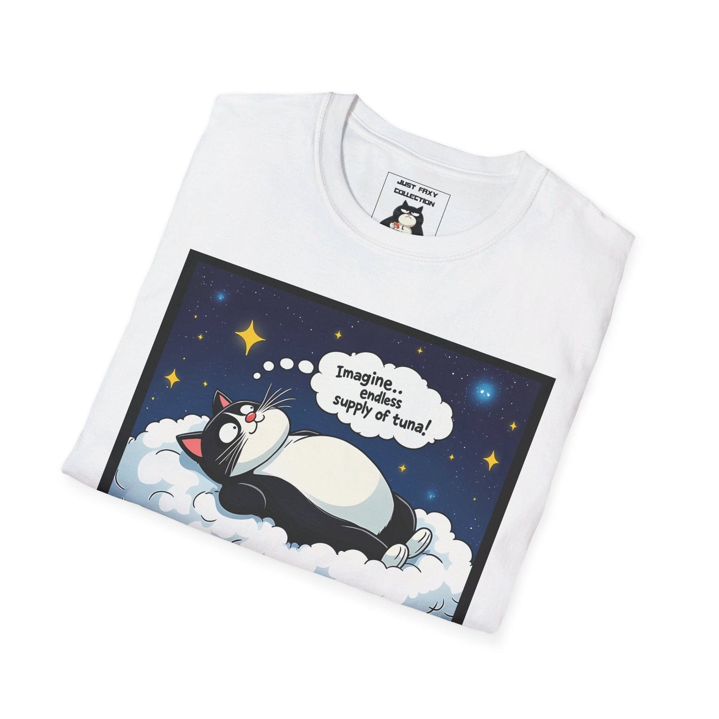 Just Faxy "Tuna Dreams" Tee – For the Cat Who Dreams Big 💤🐟