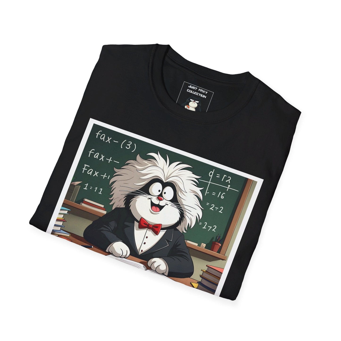 Faxy's "Purr-fessor Einstein" Tee – Get Smart with Faxy! 🧠✨