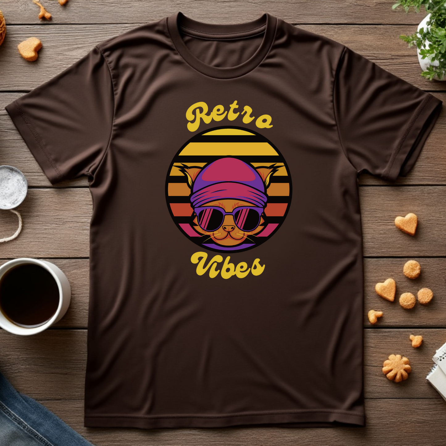 Retro Vibes Cat Tee