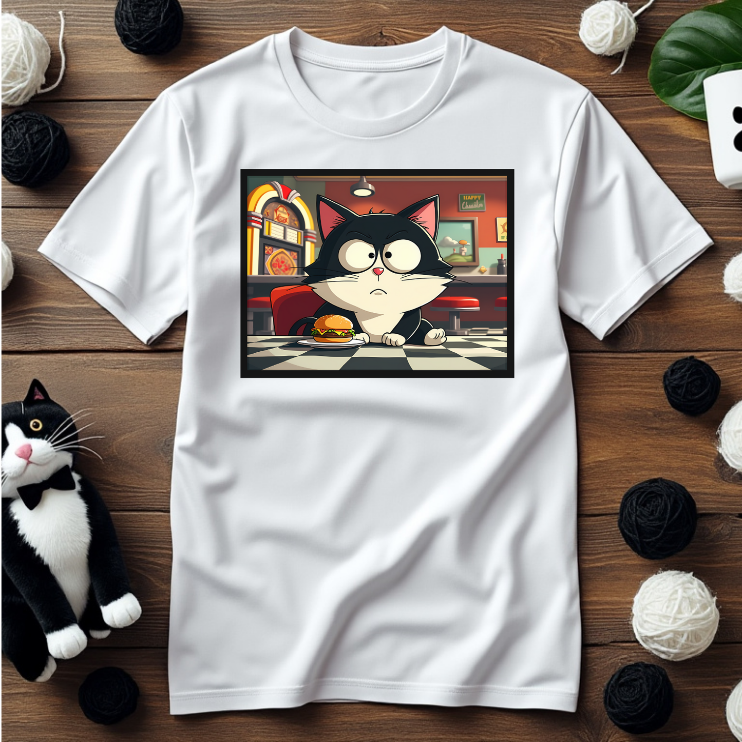 Just Faxy "Burger Standoff" Tee – When You’re Not Sure If It's For You 🍔😾