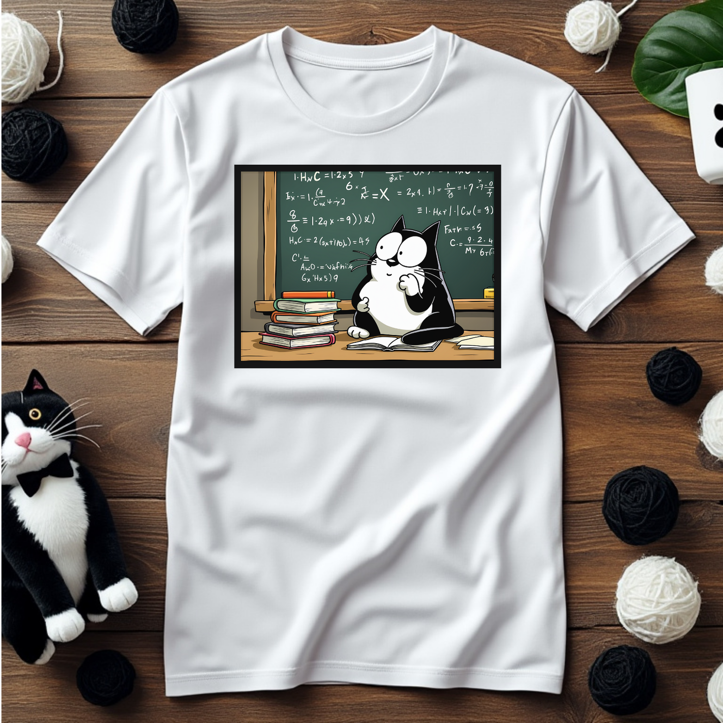 Just Faxy "Math Genius" Tee – Calculated Cuteness 📚🐾