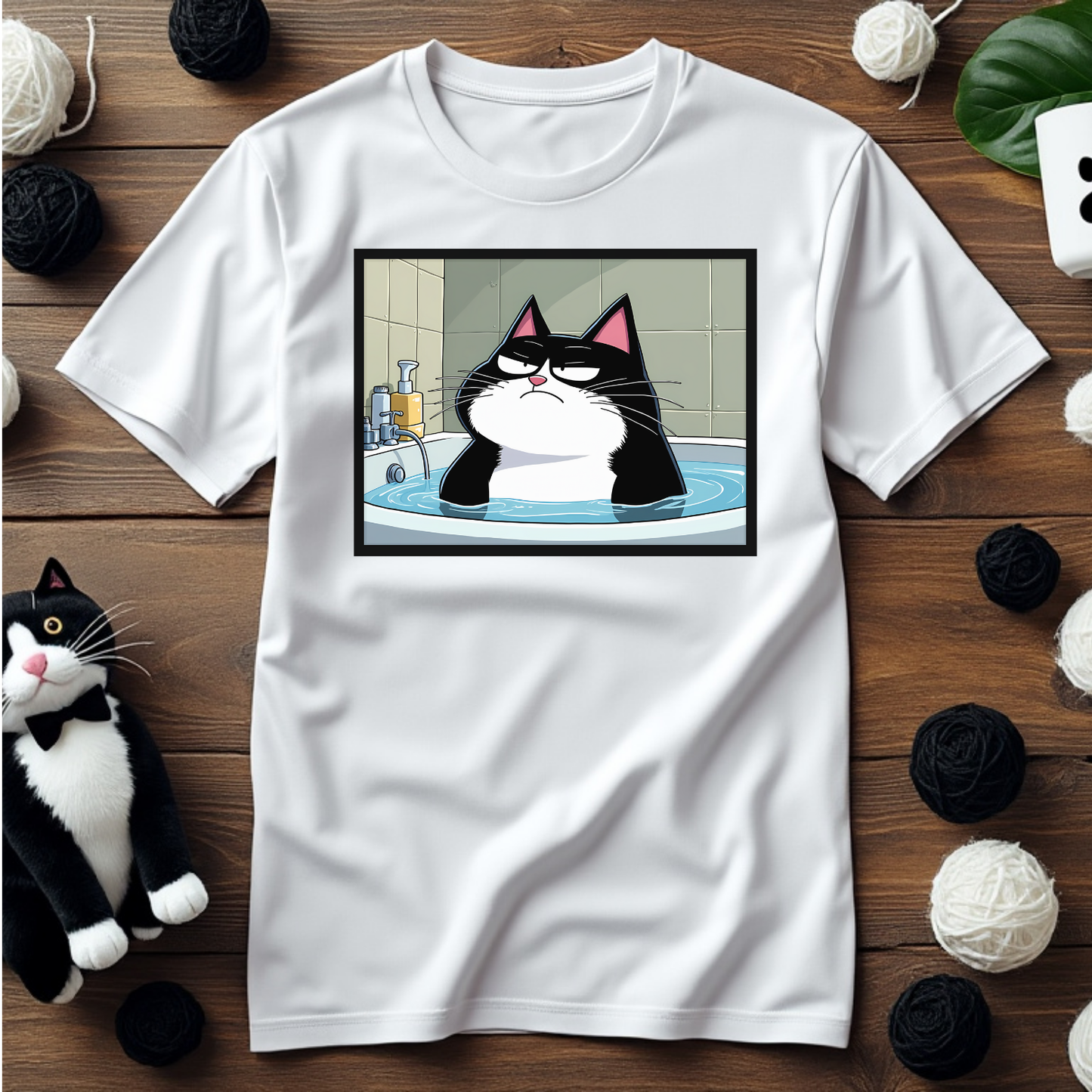 Just Faxy "Bath Time Blues" Tee – When You're Not Feeling It 🛁😾