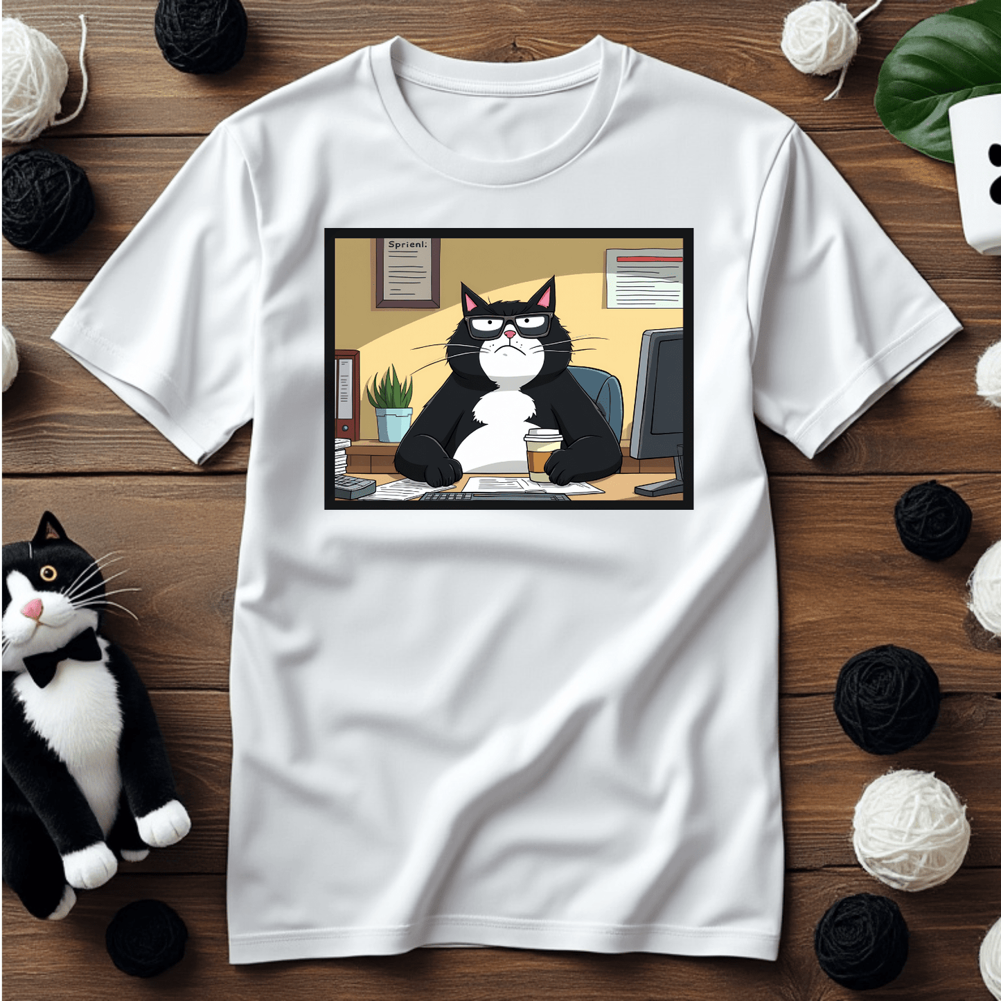 Grumpy Faxy "Office Life Blues" Tee โ Work Hard, Nap Harder ๐พ๐ผ