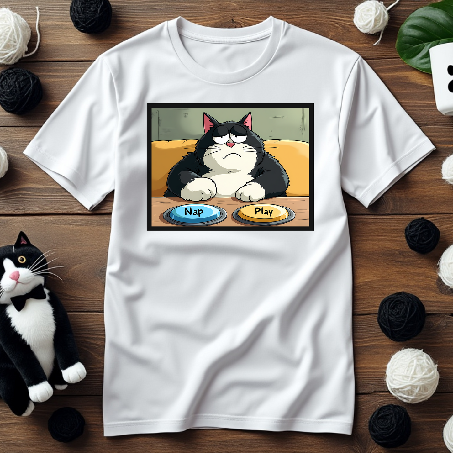 Faxy's "Decisions, Decisions" Tee – The Eternal Nap vs. Play Dilemma 💤🎮