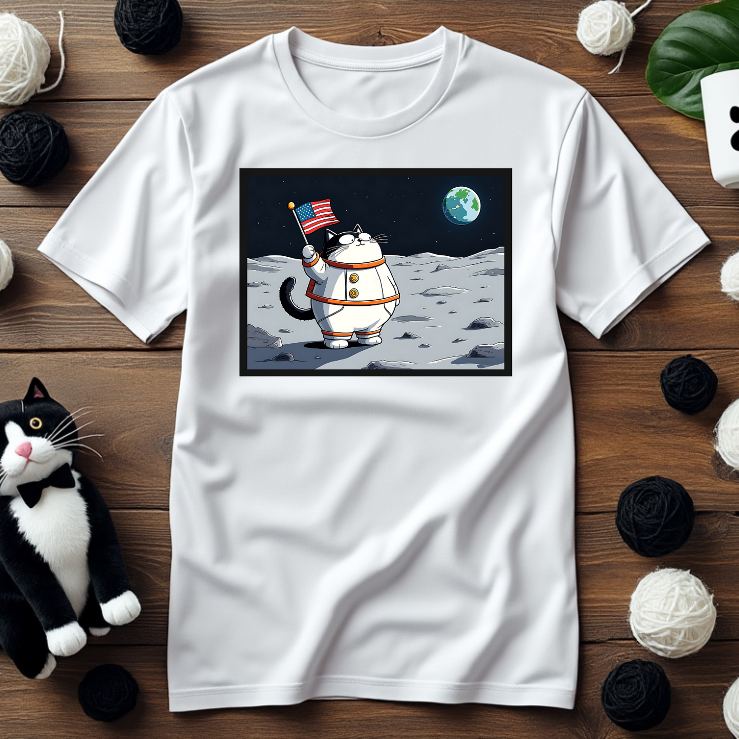 Faxy's "Cosmic Cat-venture" Tee – Reaching for the Stars 🚀🐱
