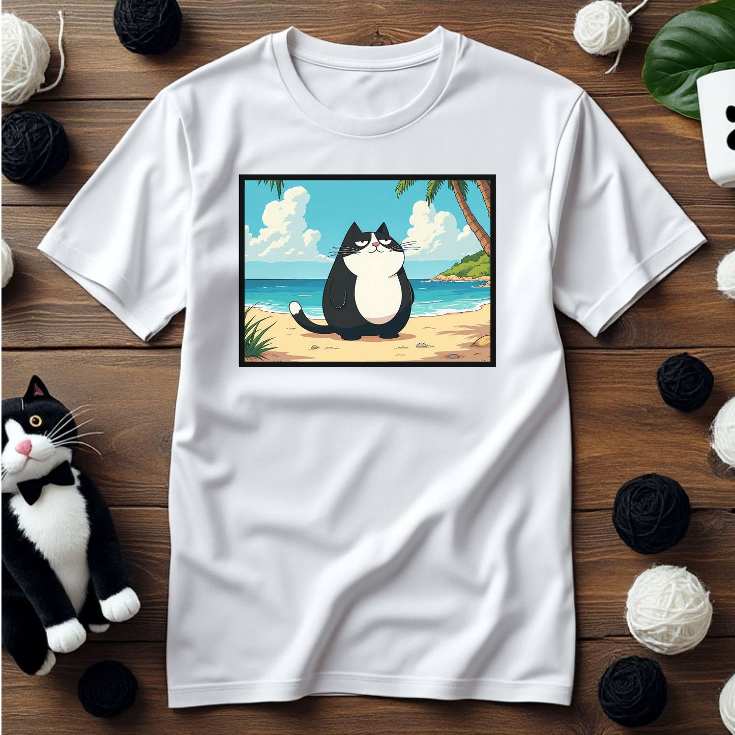 Just Faxy Beach Bum Tee – Unleash Your Inner Cool Cat 😎