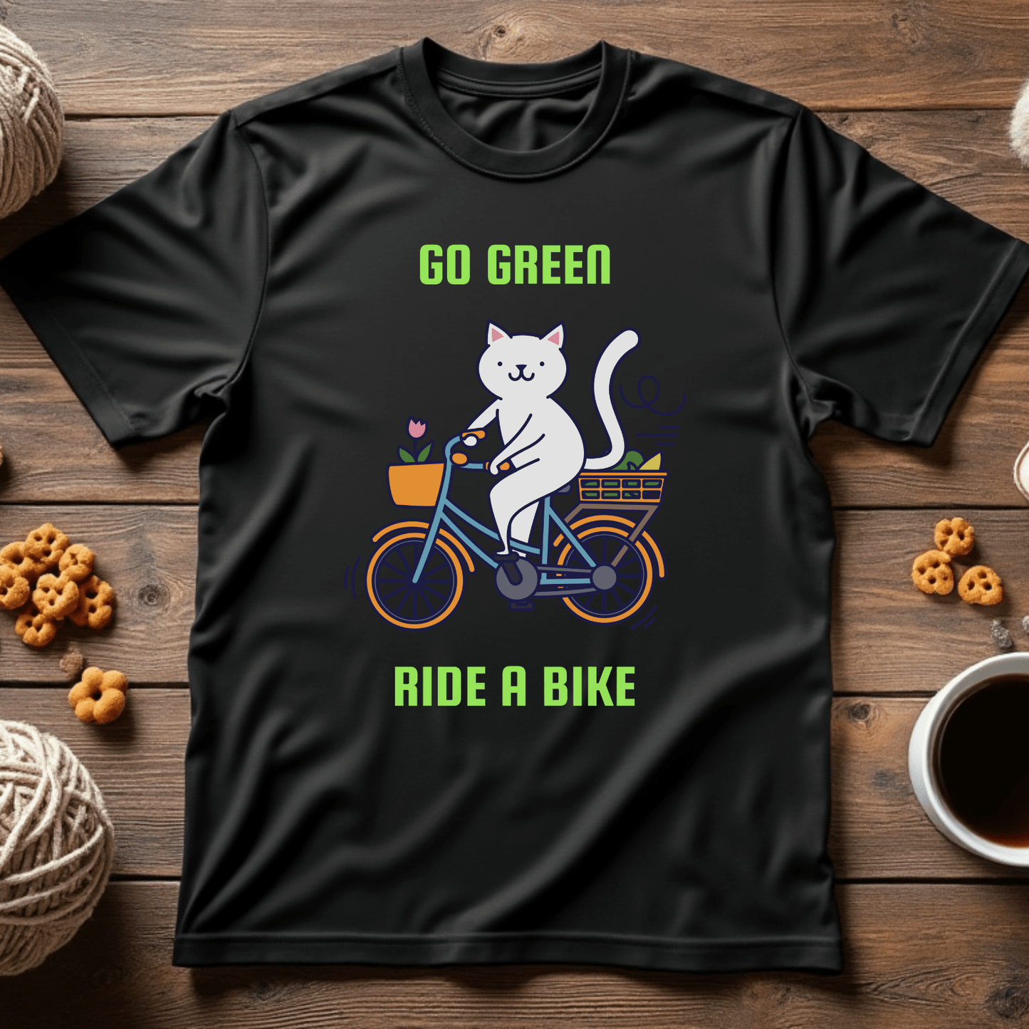 Go Green, Ride a Bike Unisex Tee