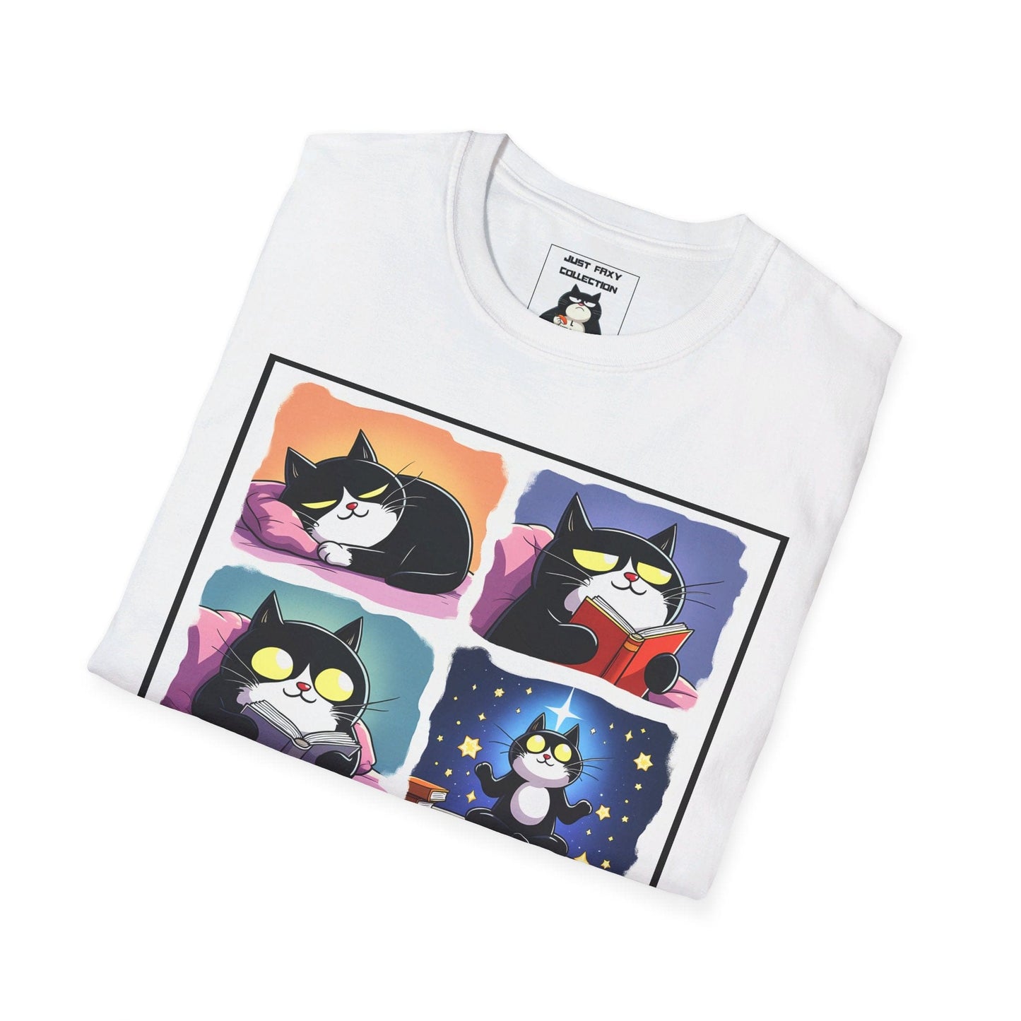 Just Faxy Zen Master Tee – Faxy’s Guide to Purr-fect Calm! 🧘♂️📚