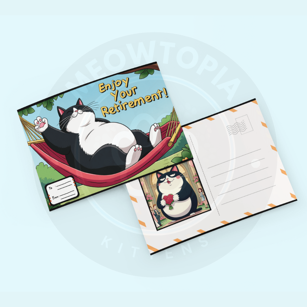 Faxxy The Fatty Tux Retirement Bliss Digital Postcard Set